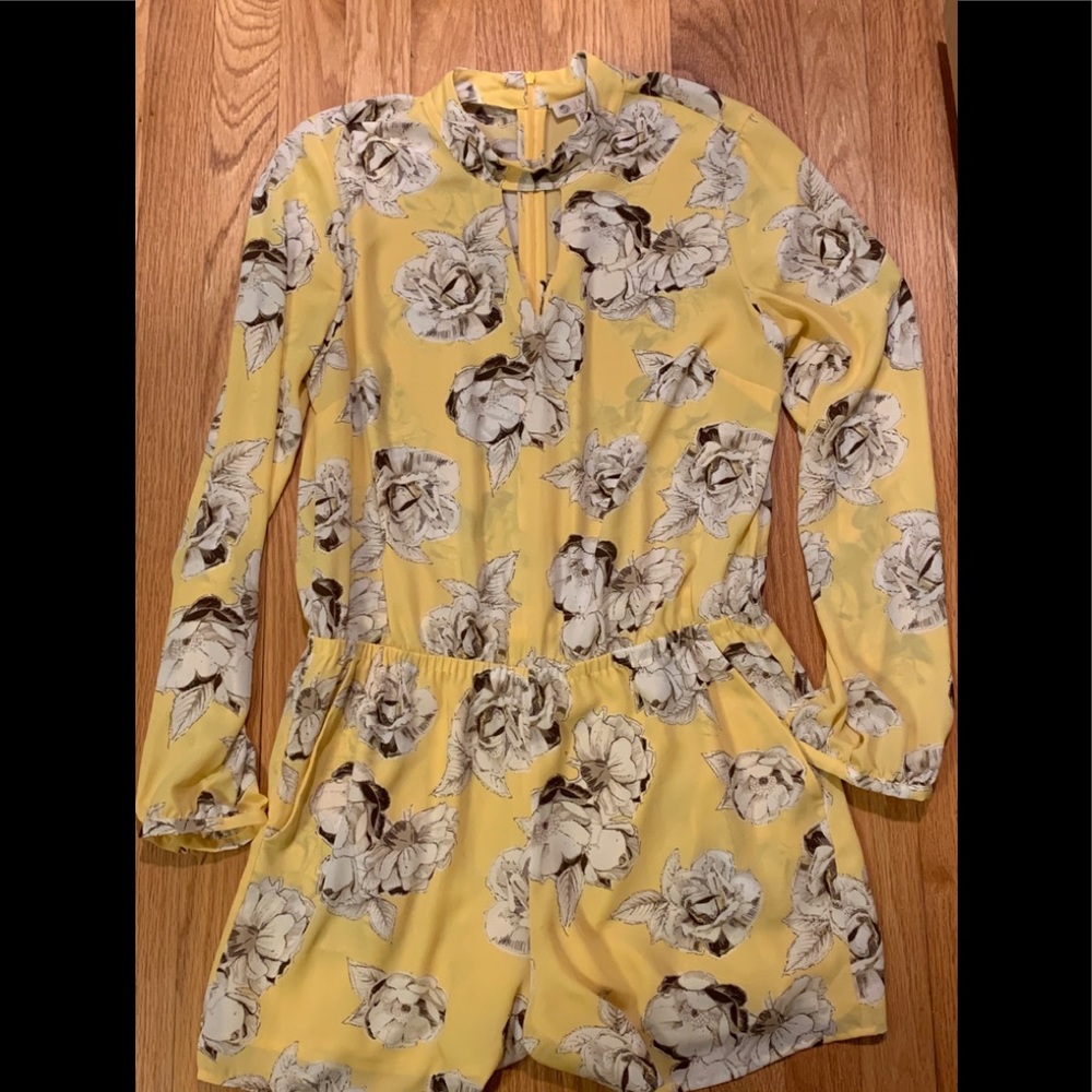 Yellow floral romper